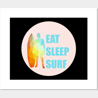 Eat Sleep Surf Posters and Art